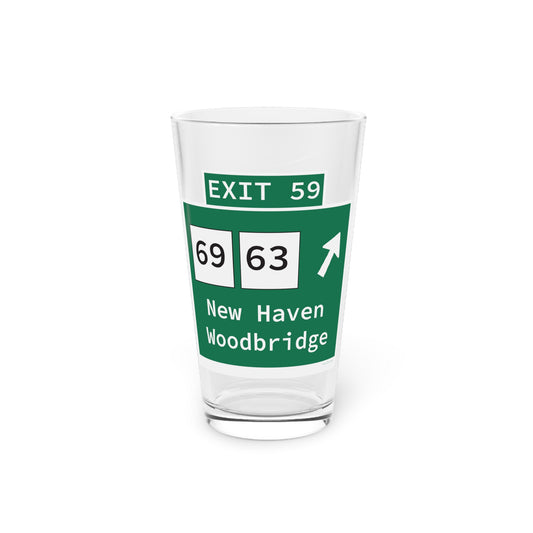 Vintage WCP Exit 59 Sign Pint Glass, 16oz