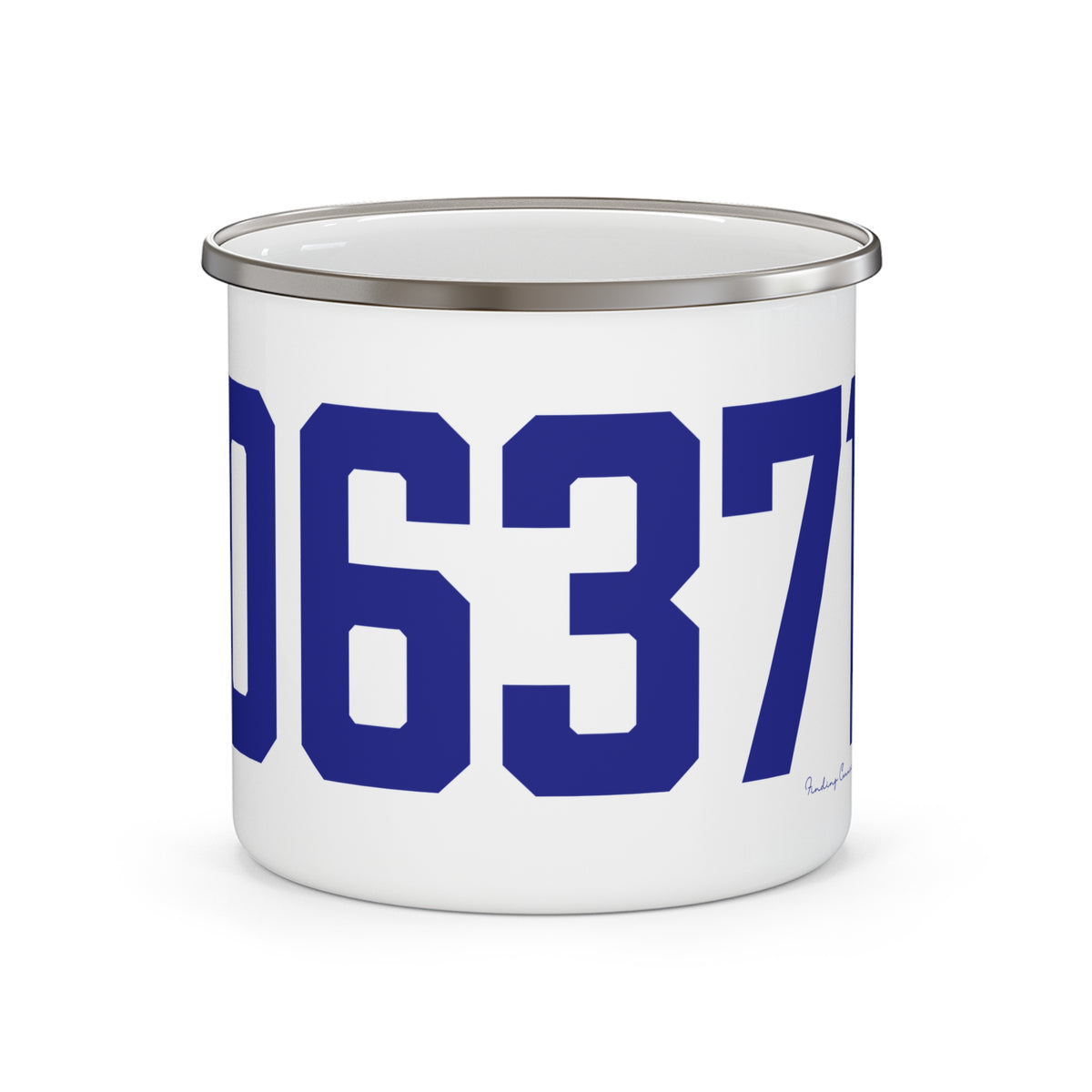 06371 Lyme Connecticut Zip Code Enamel Camping Mug