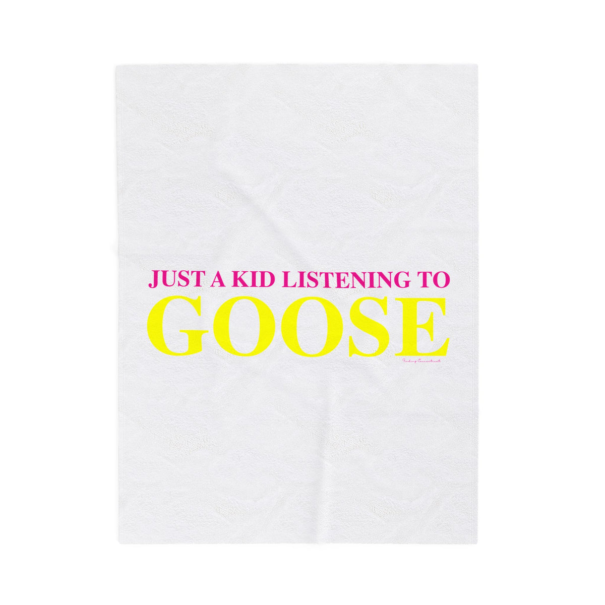 Just a kid listening to Goose  - Yellow & Pink Velveteen Plush Blanket
