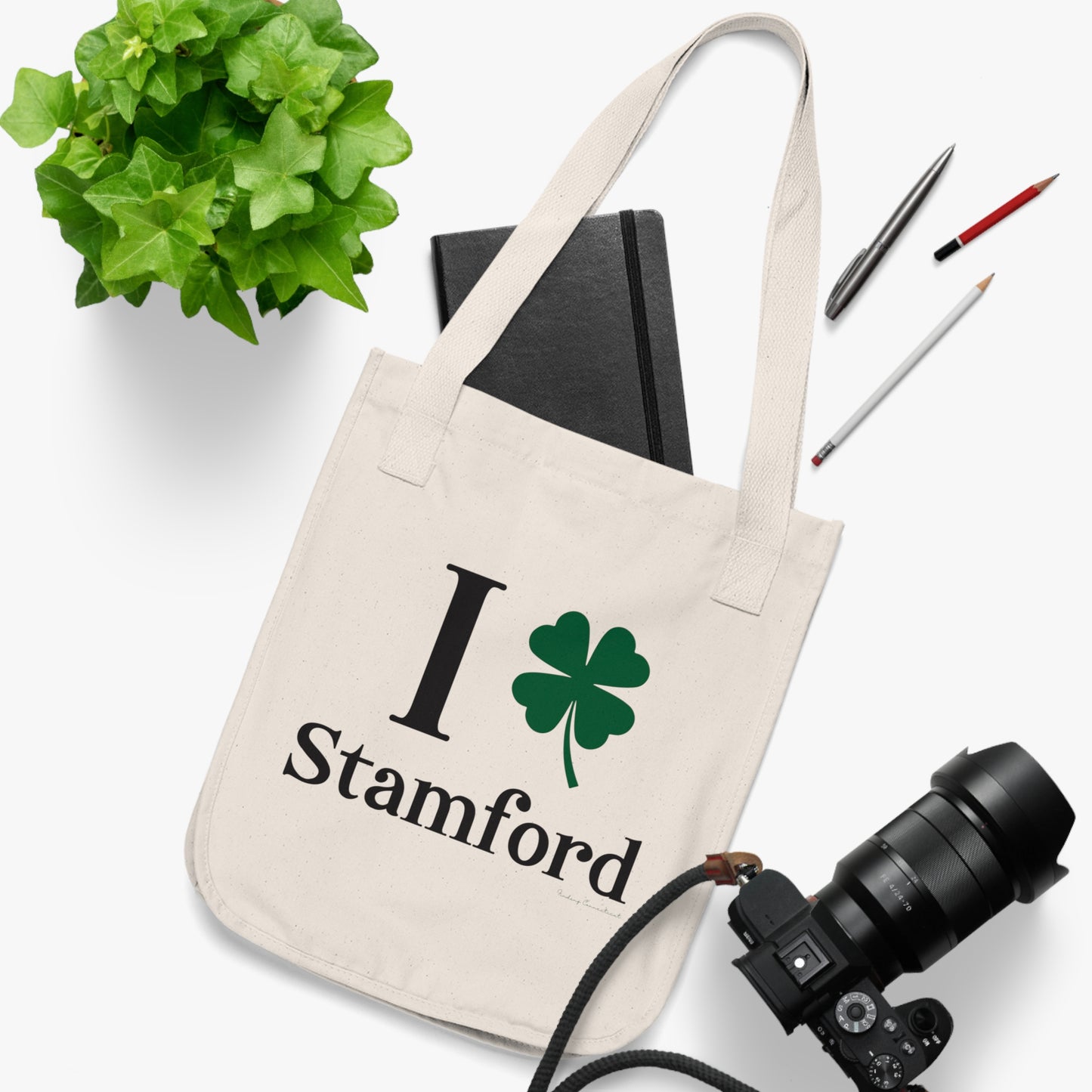 I Clover Stamford Organic Canvas Tote Bag