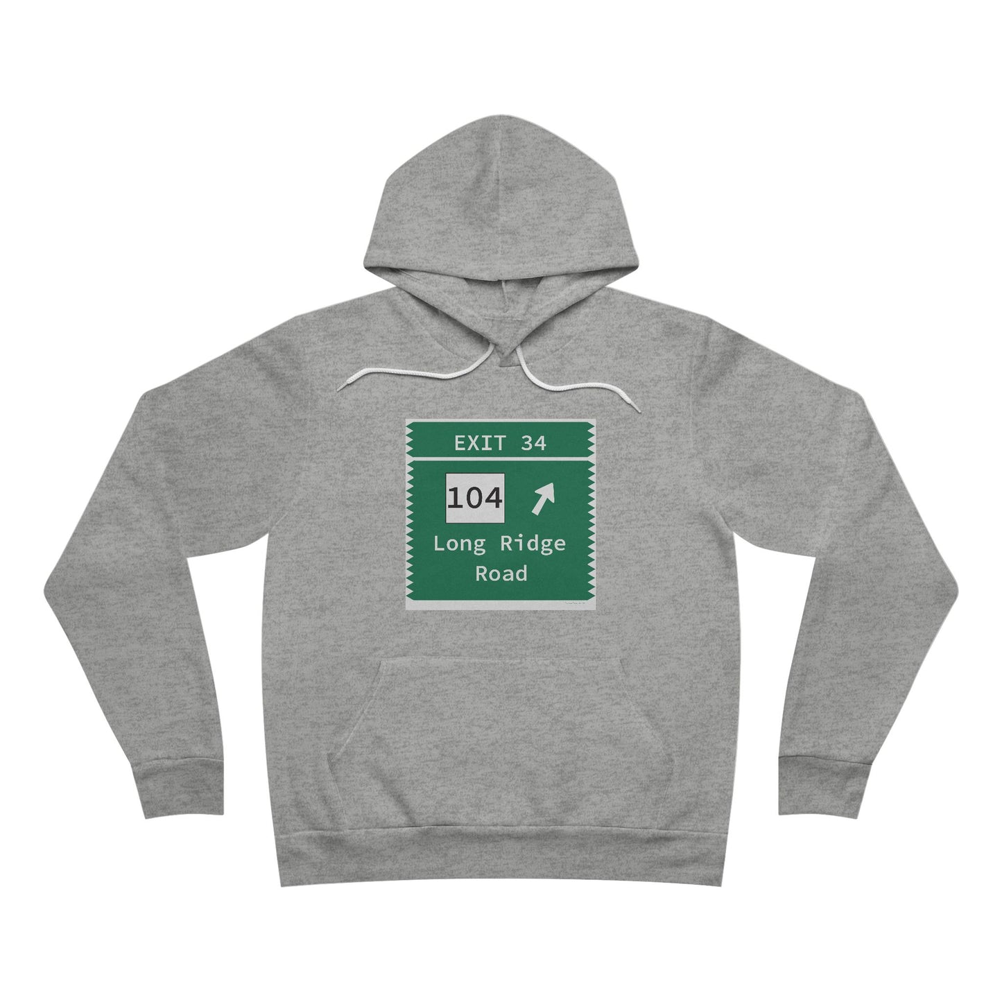 Vintage Merritt Parkway Exit 34 Sign Unisex Sponge Fleece Pullover Hoodie