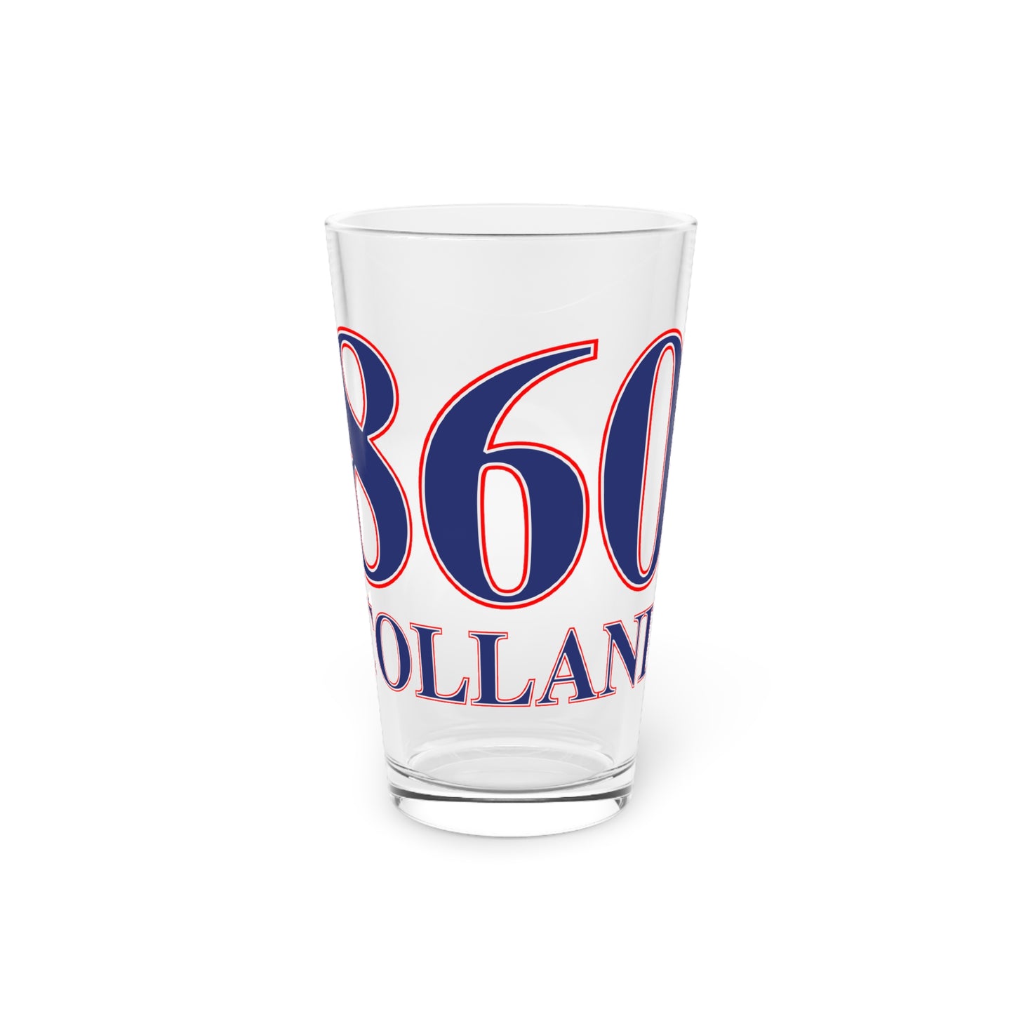 860 Tolland Red, White & Blue Pint Glass, 16oz