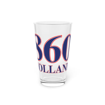 860 Tolland Red, White & Blue Pint Glass, 16oz