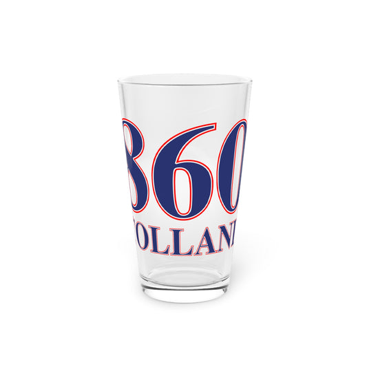 860 Tolland Red, White & Blue Pint Glass, 16oz