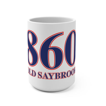 860 Old Saybrook Red, White & Blue Mug 15oz