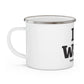 I Heart WSPT Enamel Camping Mug