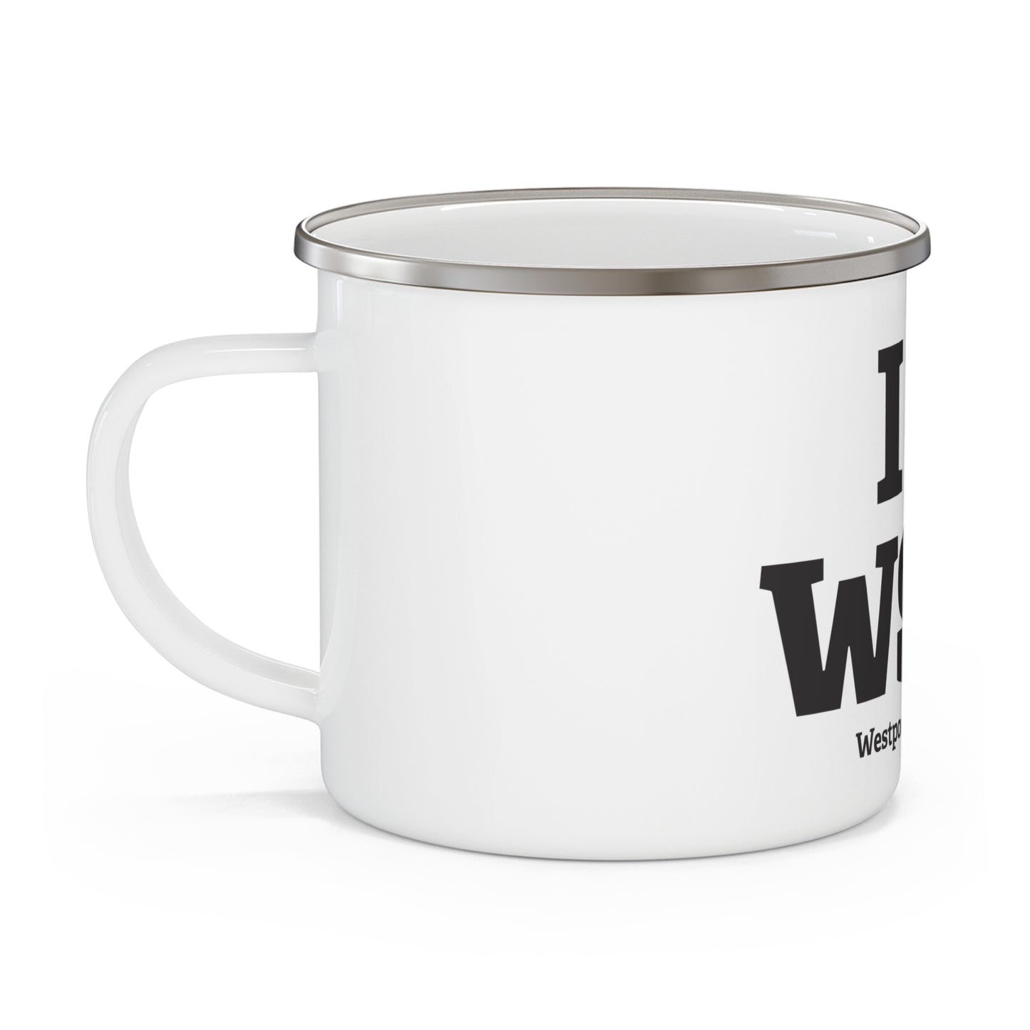 I Heart WSPT Enamel Camping Mug