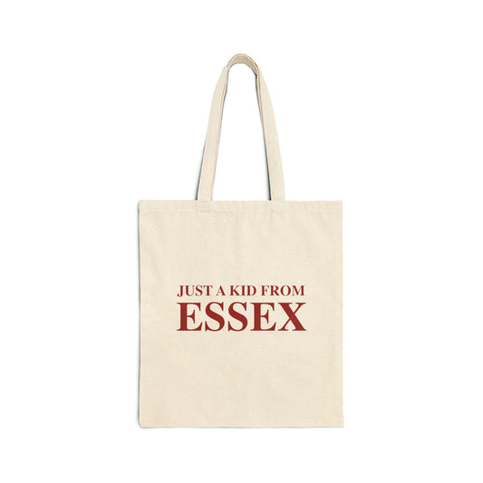 Just a kid from Essex Cotton Canvas Tote Bag