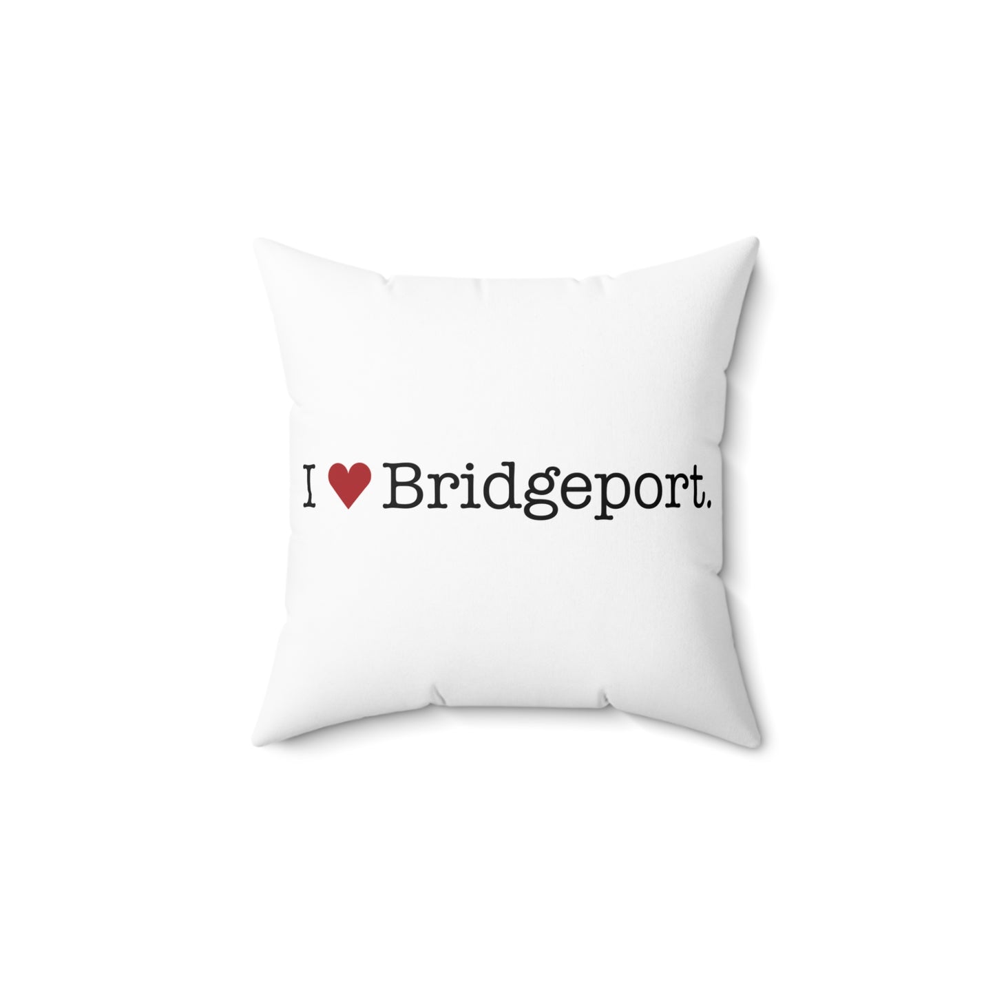 I Heart Bridgeport. Spun Polyester Square Pillow