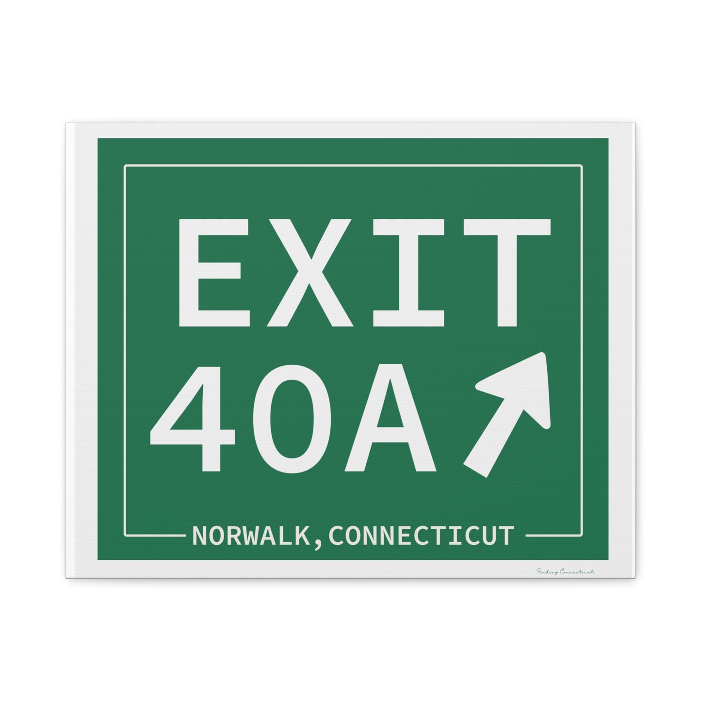 Vintage Exit 40A Merritt Parkway Sign Matte Canvas, Stretched, 1.25"