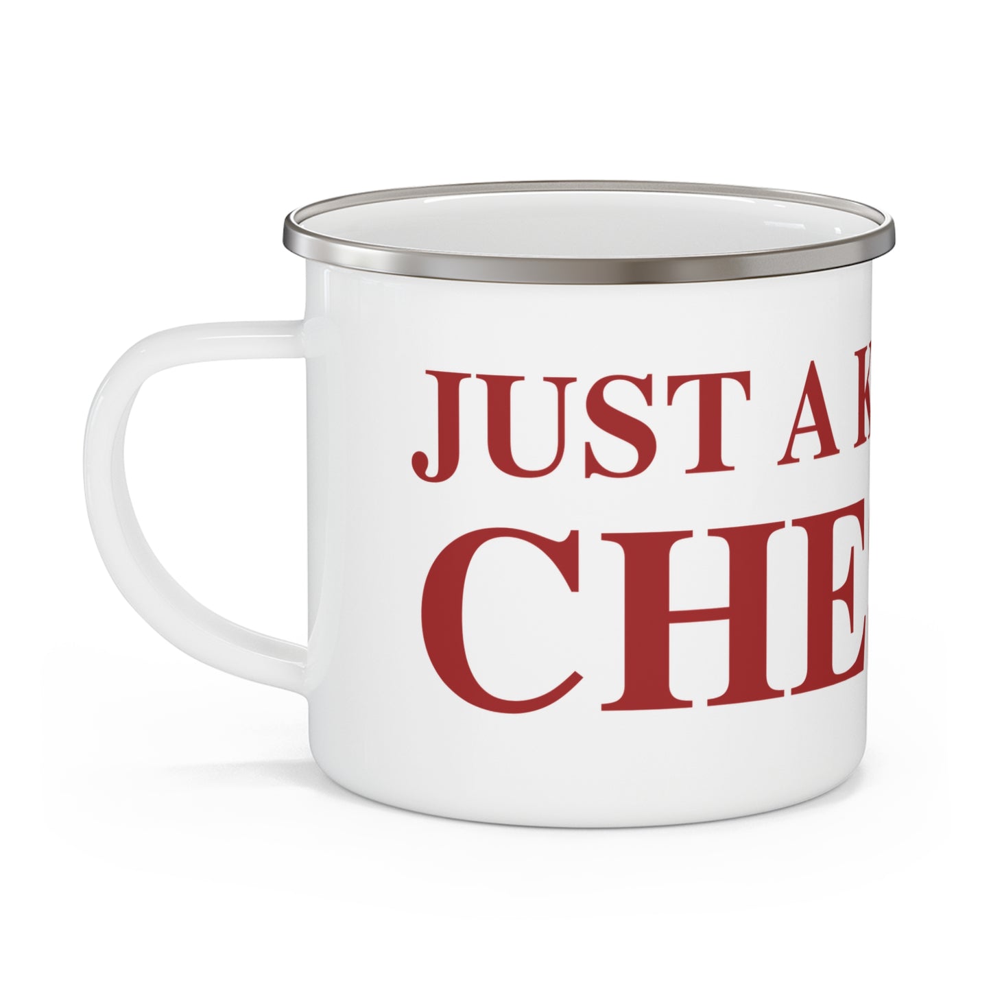 Just a kid from Chester Enamel Camping Mug