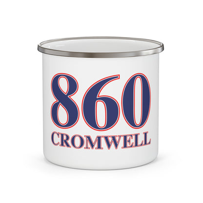 860 Cromwell Red, White & Blue Enamel Camping Mug