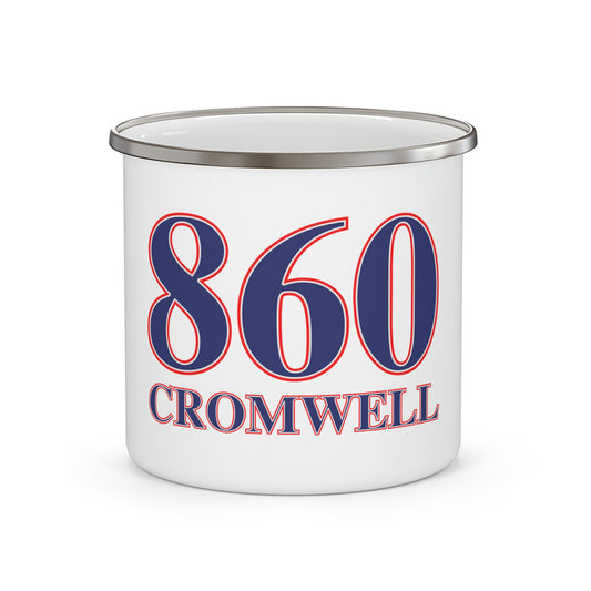 860 Cromwell Red, White & Blue Enamel Camping Mug