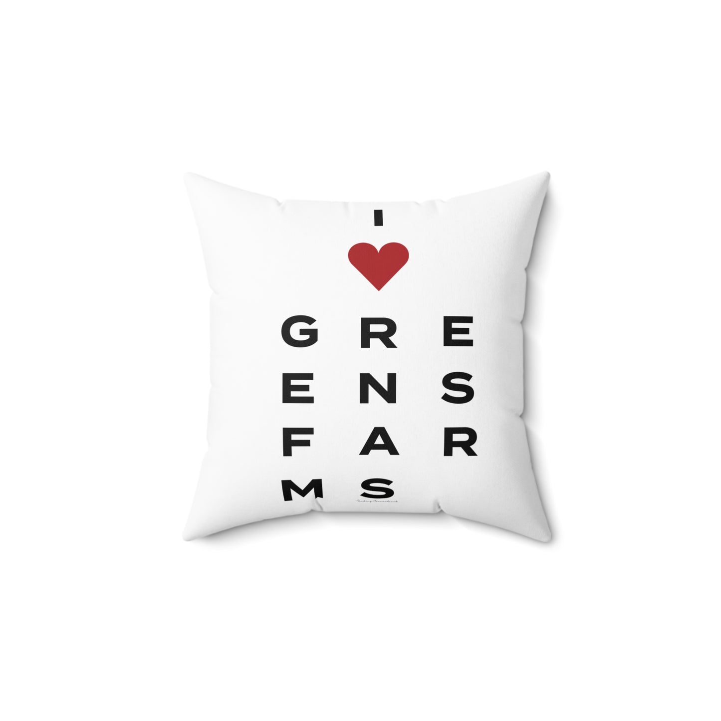 Greens Farms Vision Spun Polyester Square Pillow