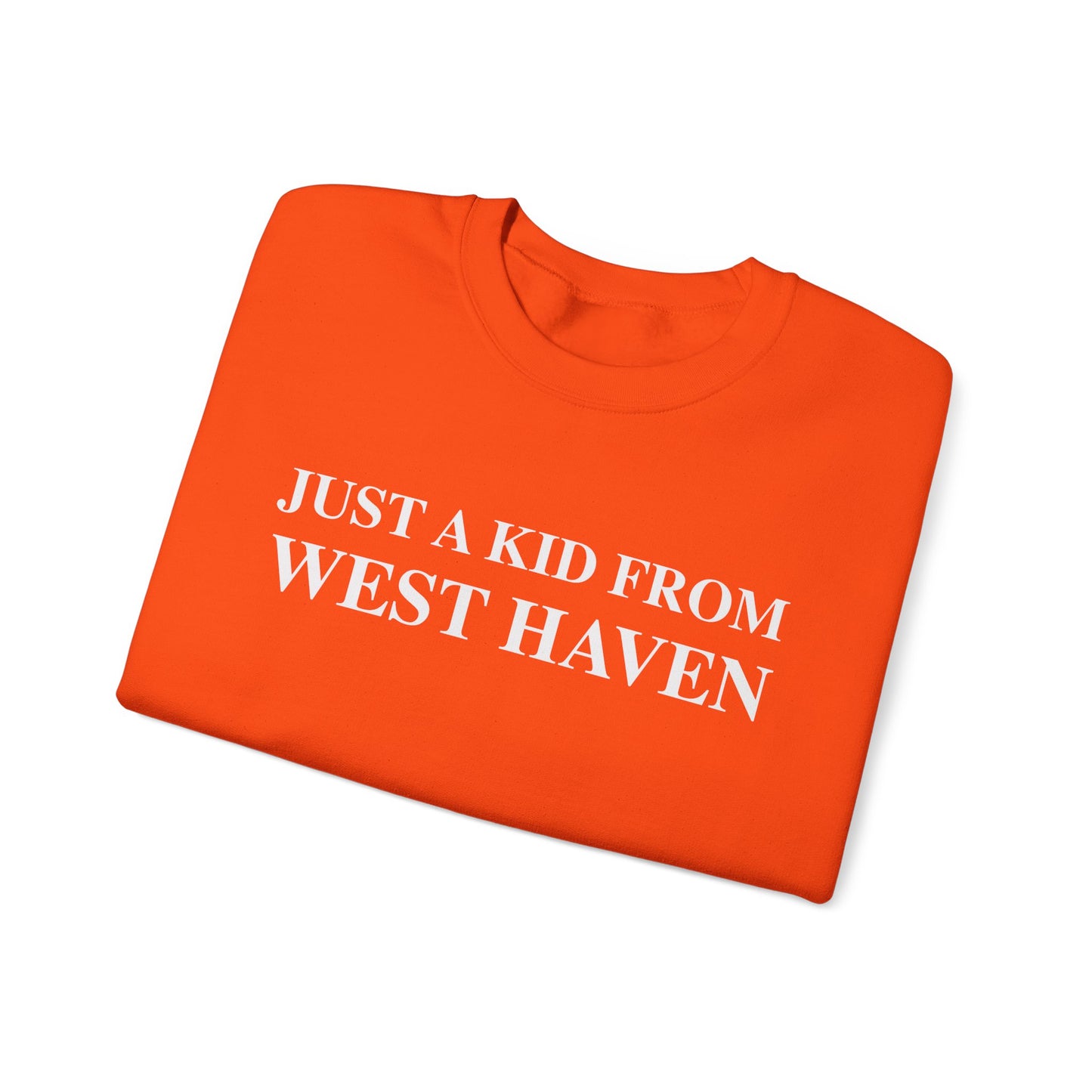 Just a kid from West Haven Unisex Heavy Blend™ Crewneck Sweatshirt