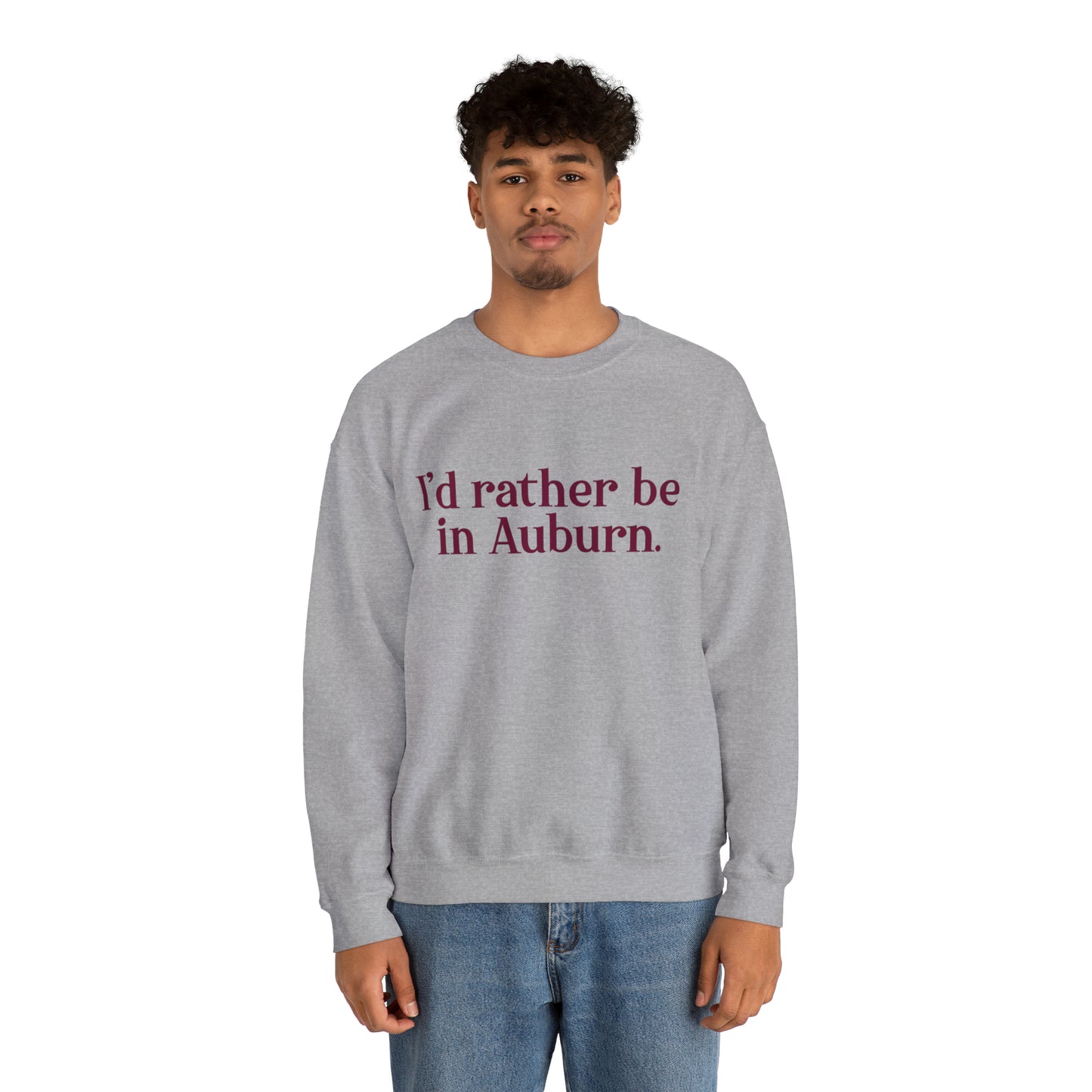 I'd rather be in Auburn Unisex Heavy Blend™ Crewneck Sweatshirt