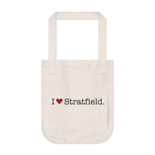 I Heart Stratfield. Organic Canvas Tote Bag