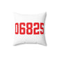 06825 Fairfield Connecticut Zip Code Spun Polyester Square Pillow