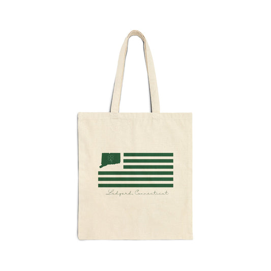 Ledyard Connecticut St. Patrick’s Day Flag Cotton Canvas Tote Bag
