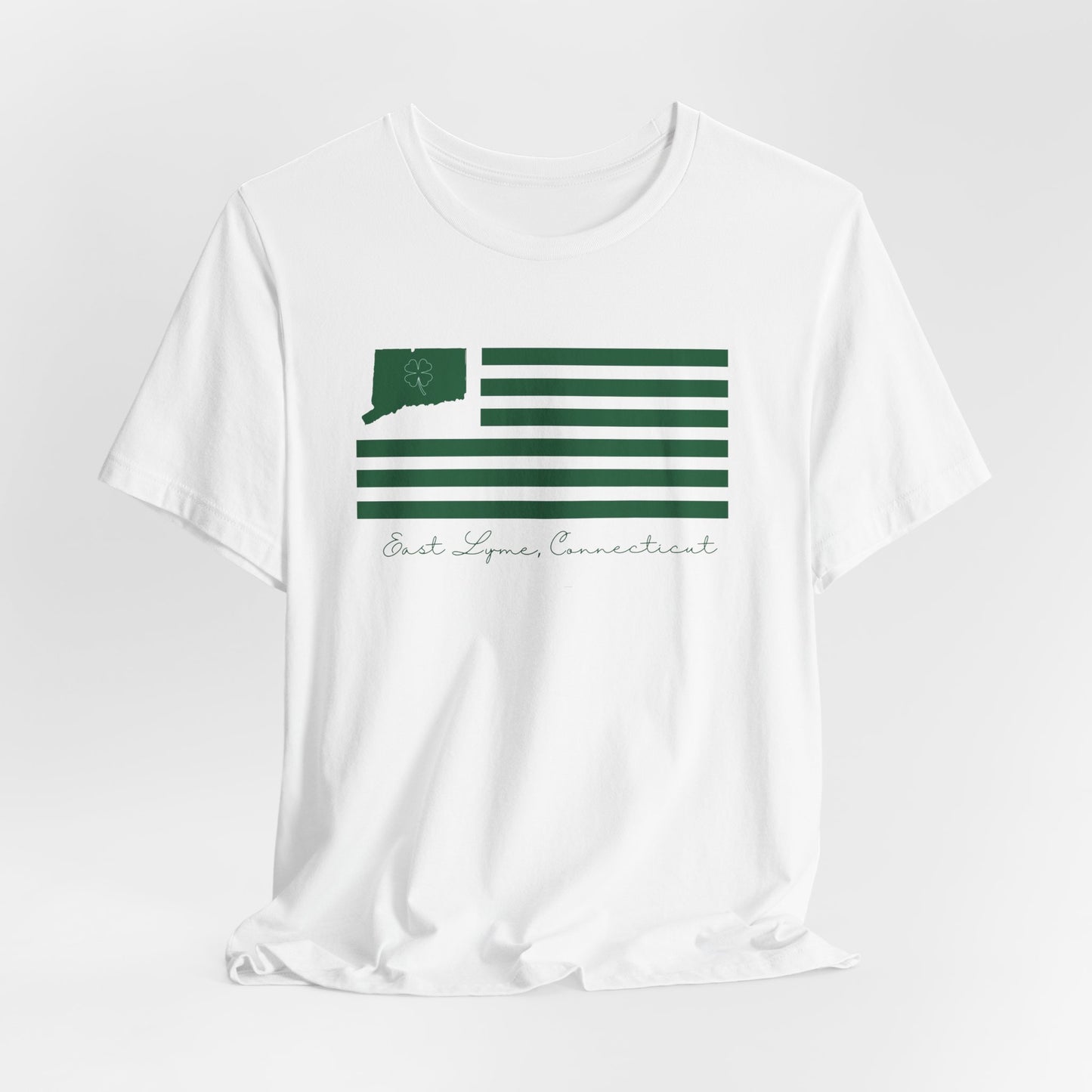 East Lyme Connecticut St Patrick’s Day Flag Unisex Jersey Short Sleeve Tee