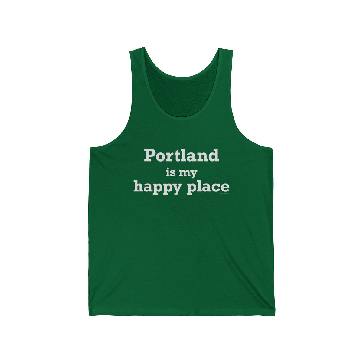 Portland is My Happy Place Unisex Jersey Tank Top