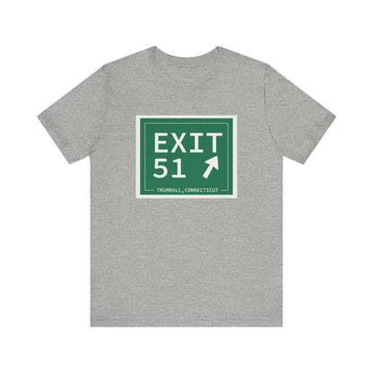 Vintage Exit 51  Merritt Parkway Sign Unisex Jersey Short Sleeve T-Shirt