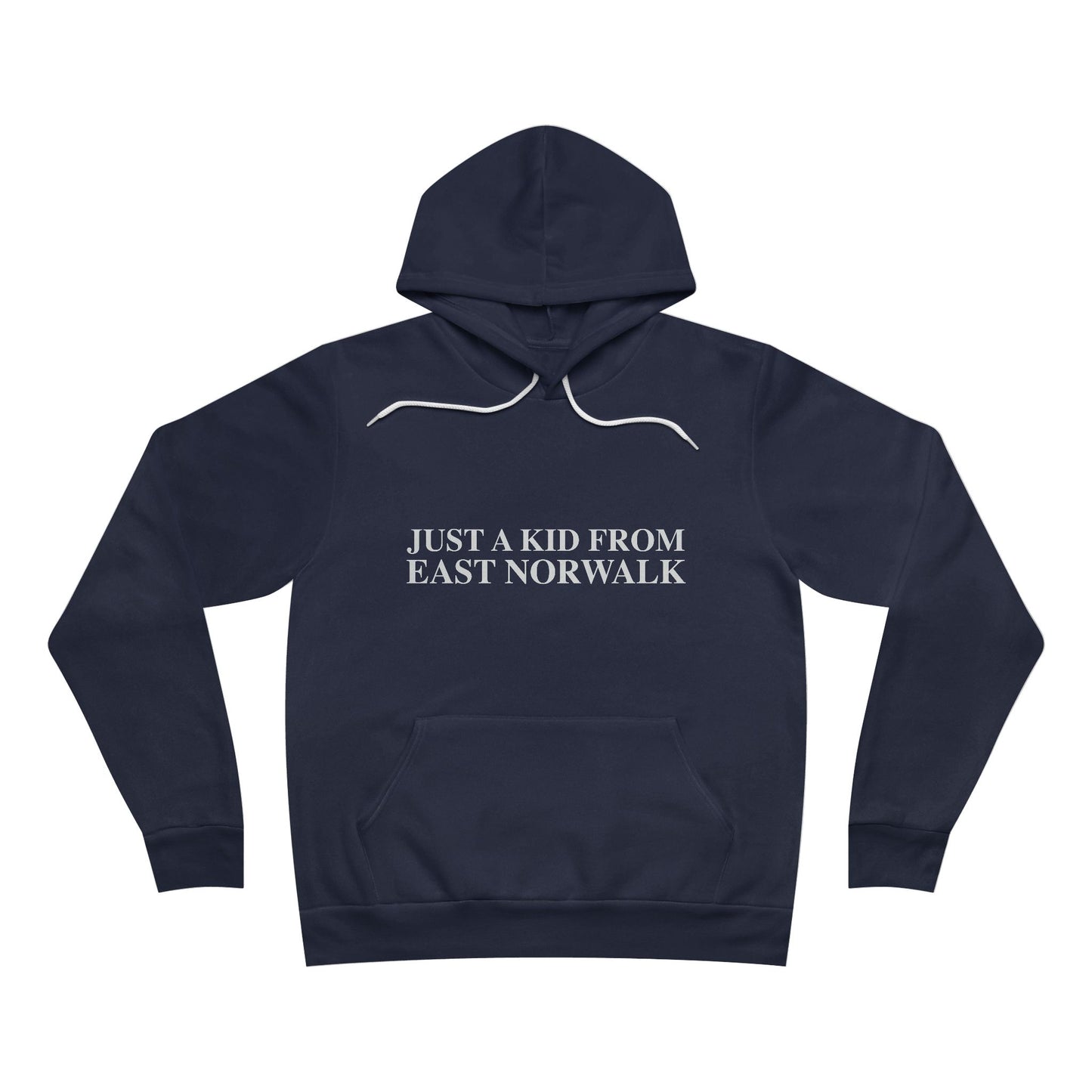 Just a kid from East Norwalk Unisex Sponge Fleece Pullover Hoodie