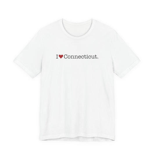 I Heart Connecticut. Unisex Jersey Short Sleeve T-Shirt