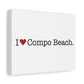 I Heart Compo Beach. Matte Canvas, Stretched, 1.25"