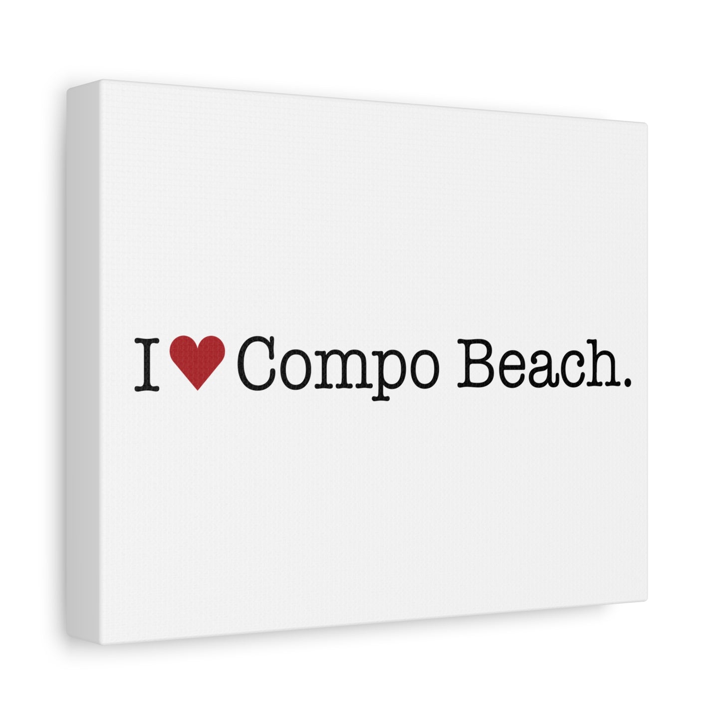 I Heart Compo Beach. Matte Canvas, Stretched, 1.25"