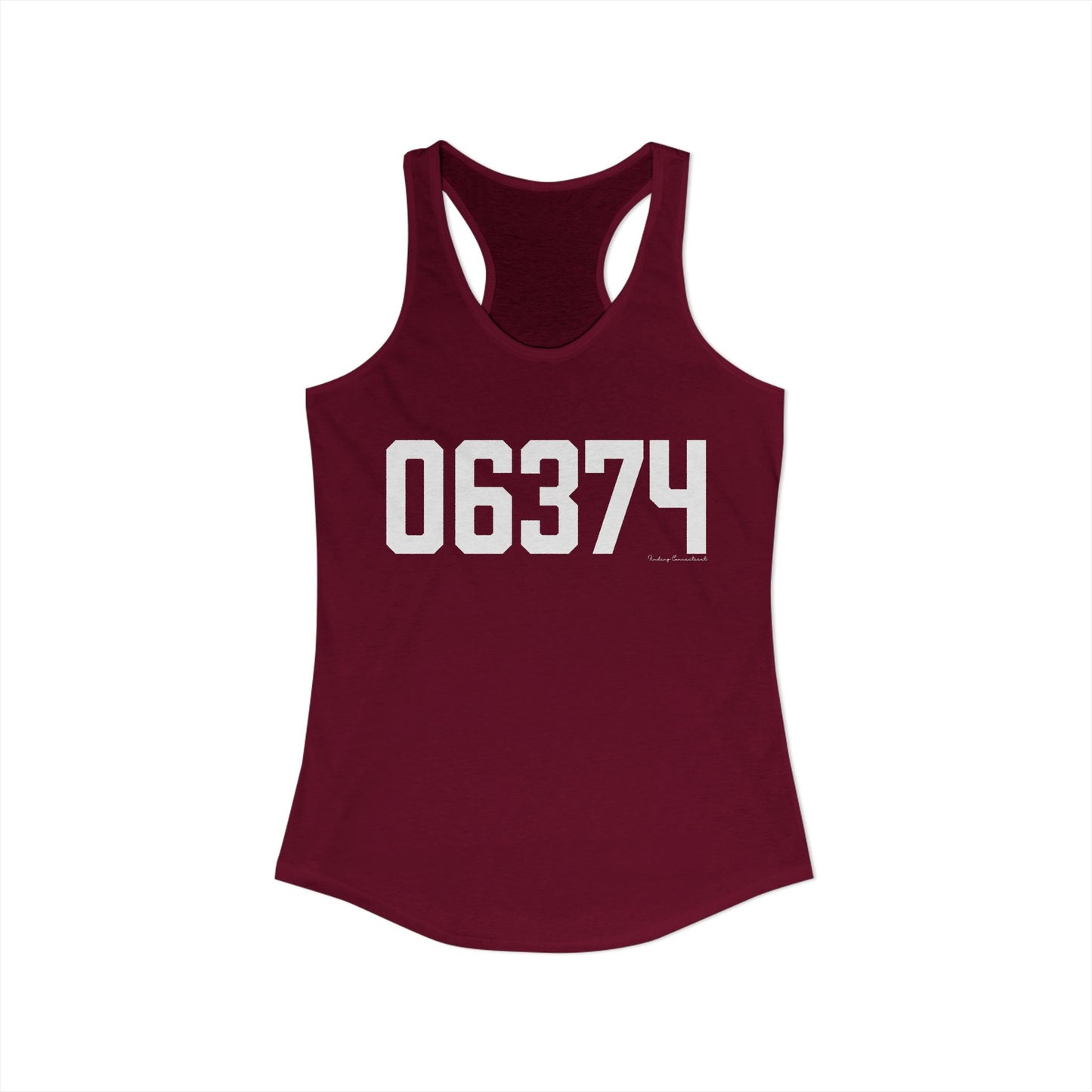 06374 Plainfield CT Zip Code Women's Ideal Racerback Tank Top