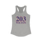 203 Wilton Red White & Blue Women's Ideal Racerback Tank Top
