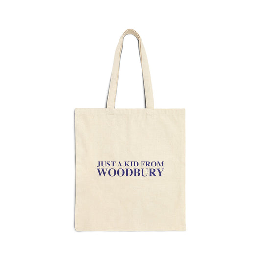 Just a kid from Woodbury Cotton Canvas Tote Bag