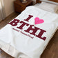 I Heart BTHL Velveteen Plush Blanket