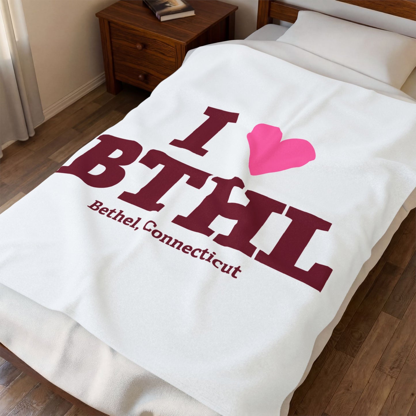 I Heart BTHL Velveteen Plush Blanket