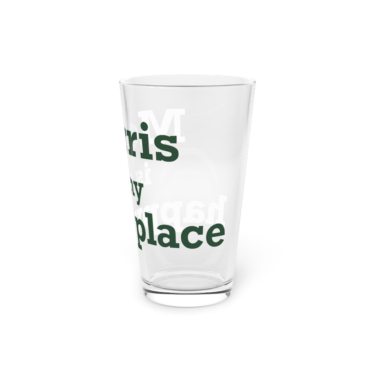 Morris is My Happy Place Pint Glass, 16oz