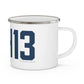 06413 Clinton Connecticut Zip Code Enamel Camping Mug