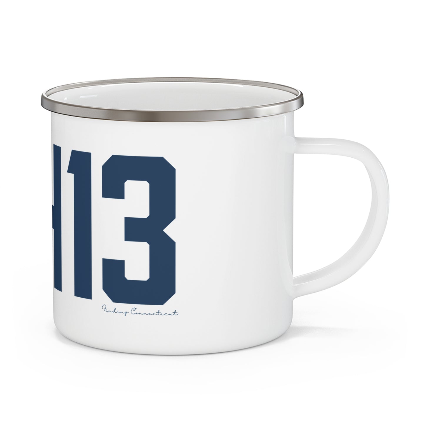 06413 Clinton Connecticut Zip Code Enamel Camping Mug