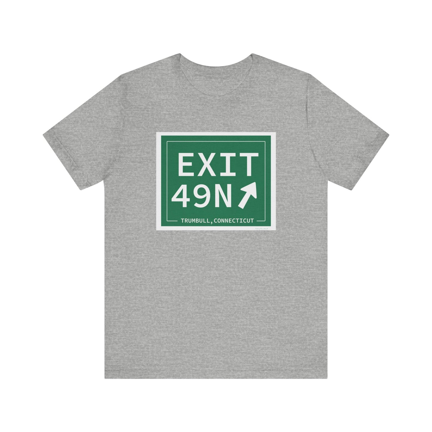 Vintage Exit 49N  Merritt Parkway Sign Unisex Jersey Short Sleeve T-Shirt