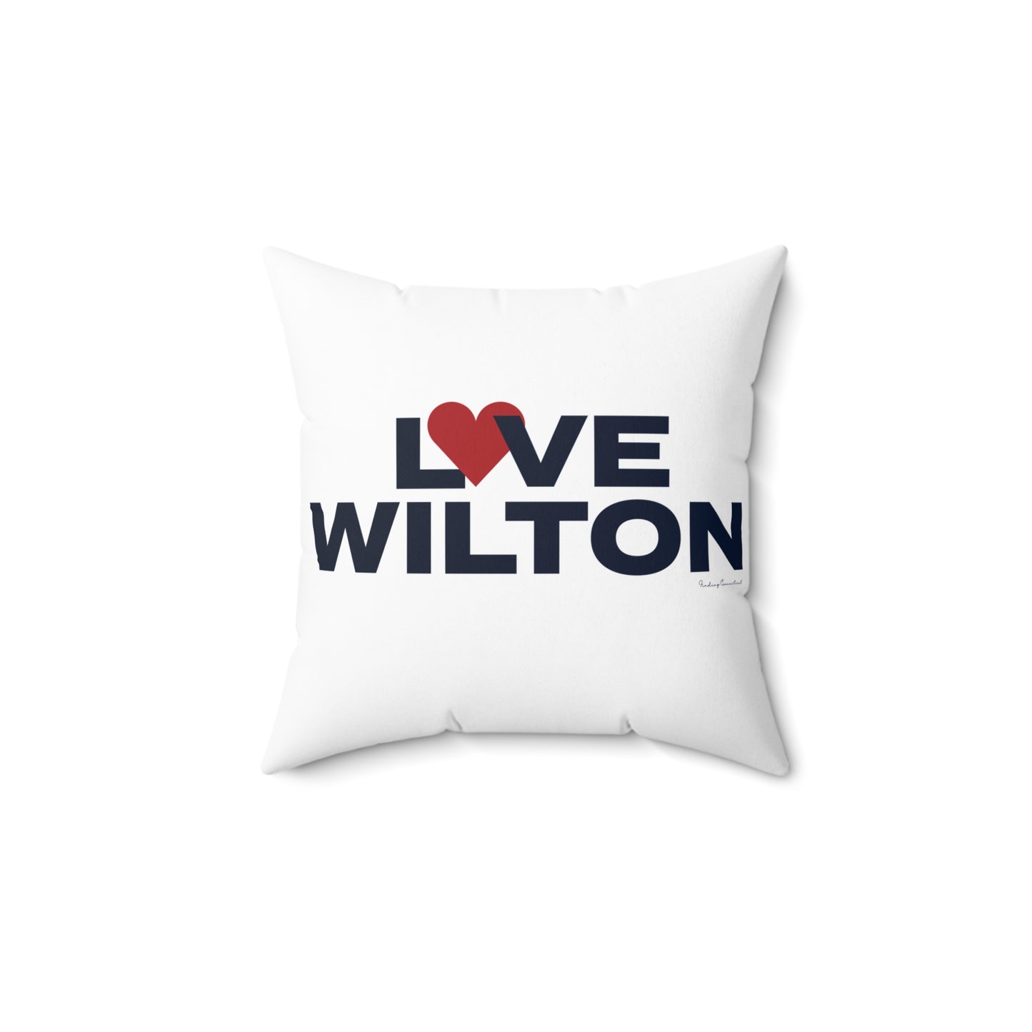 Love Wilton Spun Polyester Square Pillow