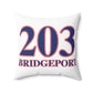 203 Bridgeport Red White & Blue Spun Polyester Square Pillow