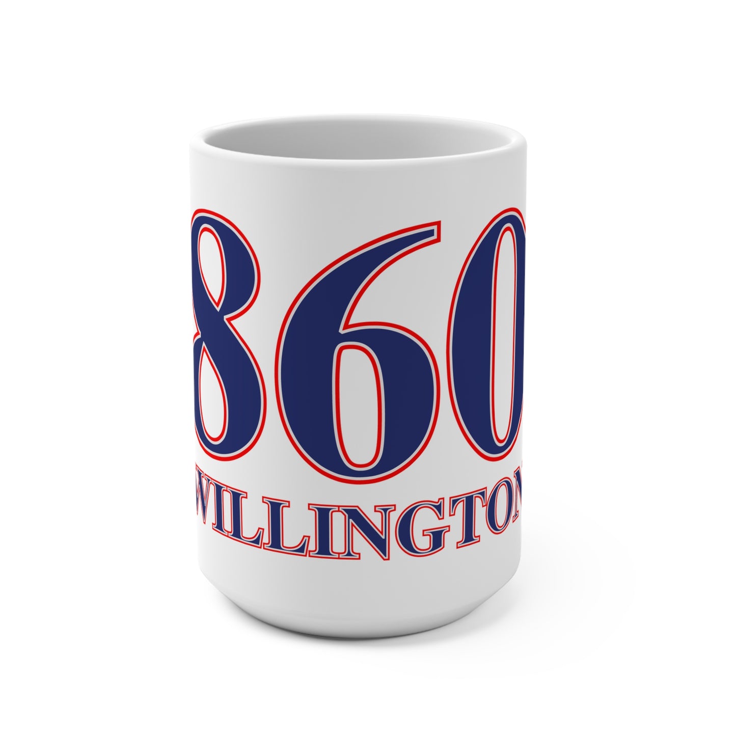 860 Willington, Red, White & Blue Mug 15oz