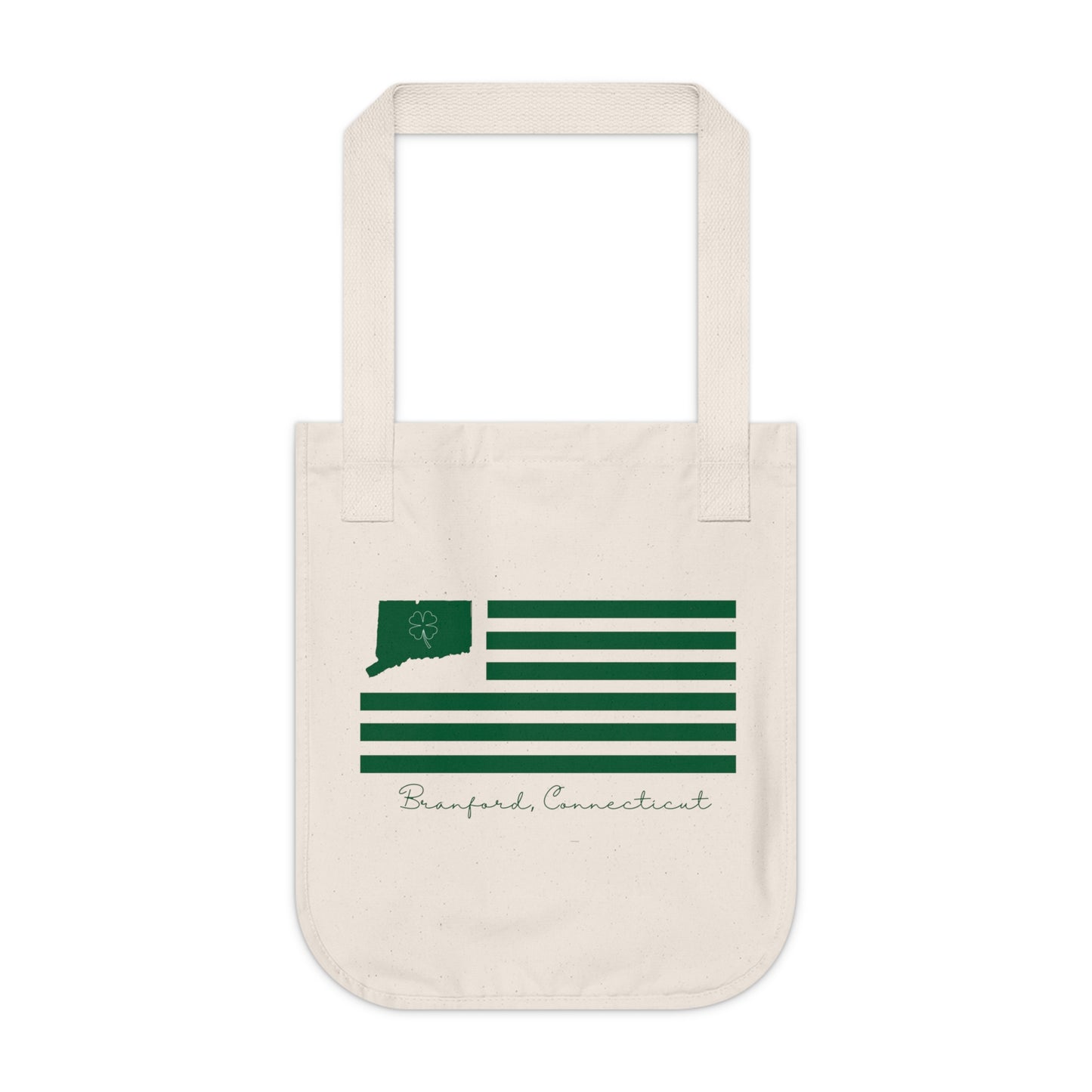 Branford Connecticut St. Patrick’s Day Flag Organic Canvas Tote Bag