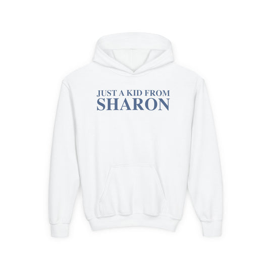 Just a kid from Sharon Youth Heavy Blend Hooded Sweatshirt