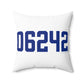 06242 Eastford Connecticut Zip Code Spun Polyester Square Pillow