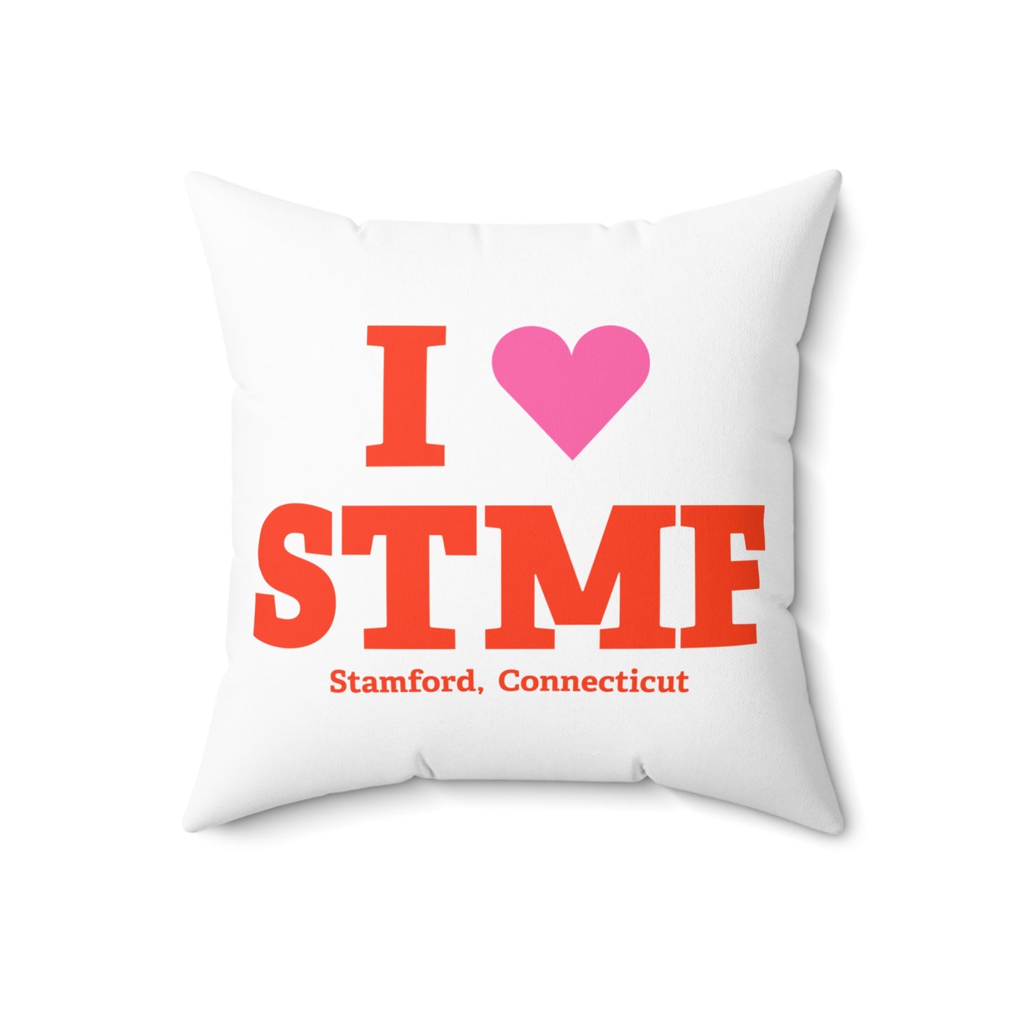 I Heart STMF Spun Polyester Square Pillow