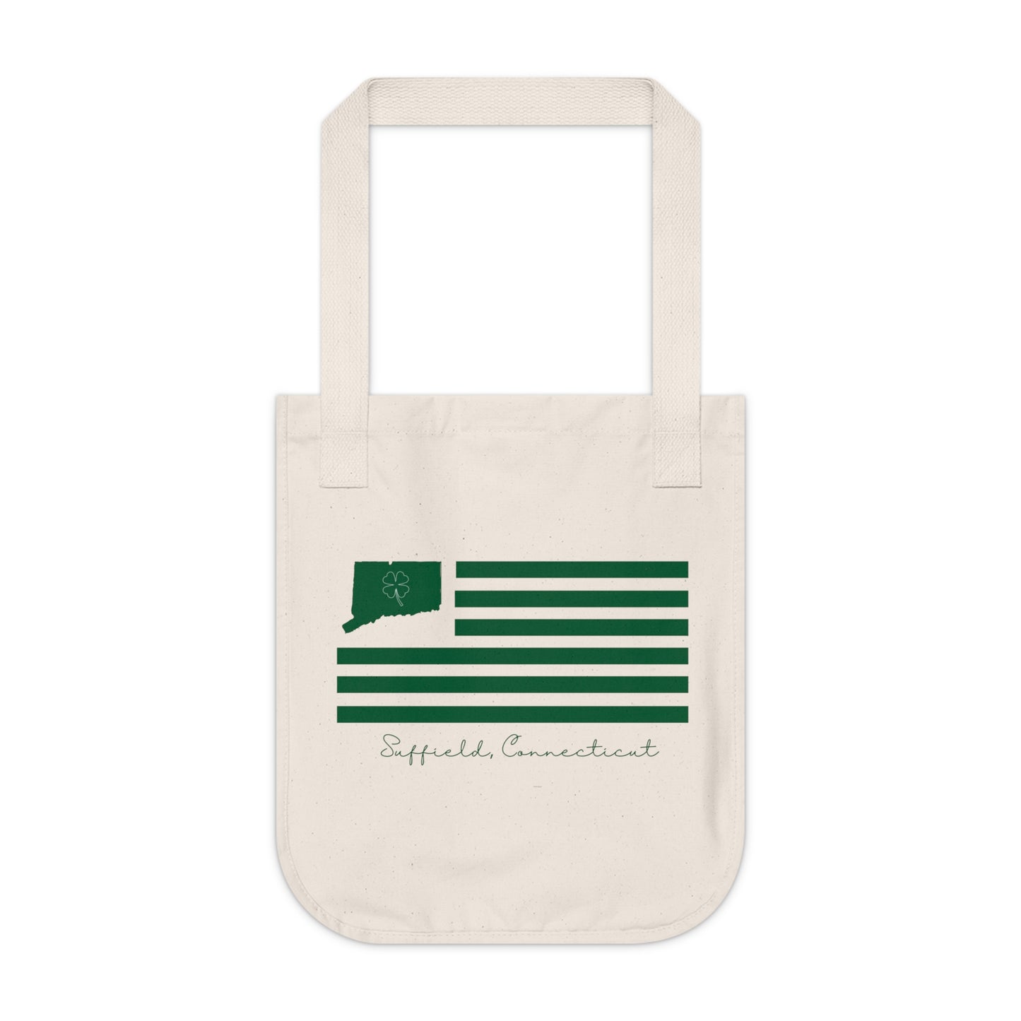 Suffield Connecticut St. Patrick’s Day Flag Organic Canvas Tote Bag