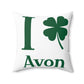 I Clover Avon Spun Polyester Square Pillow