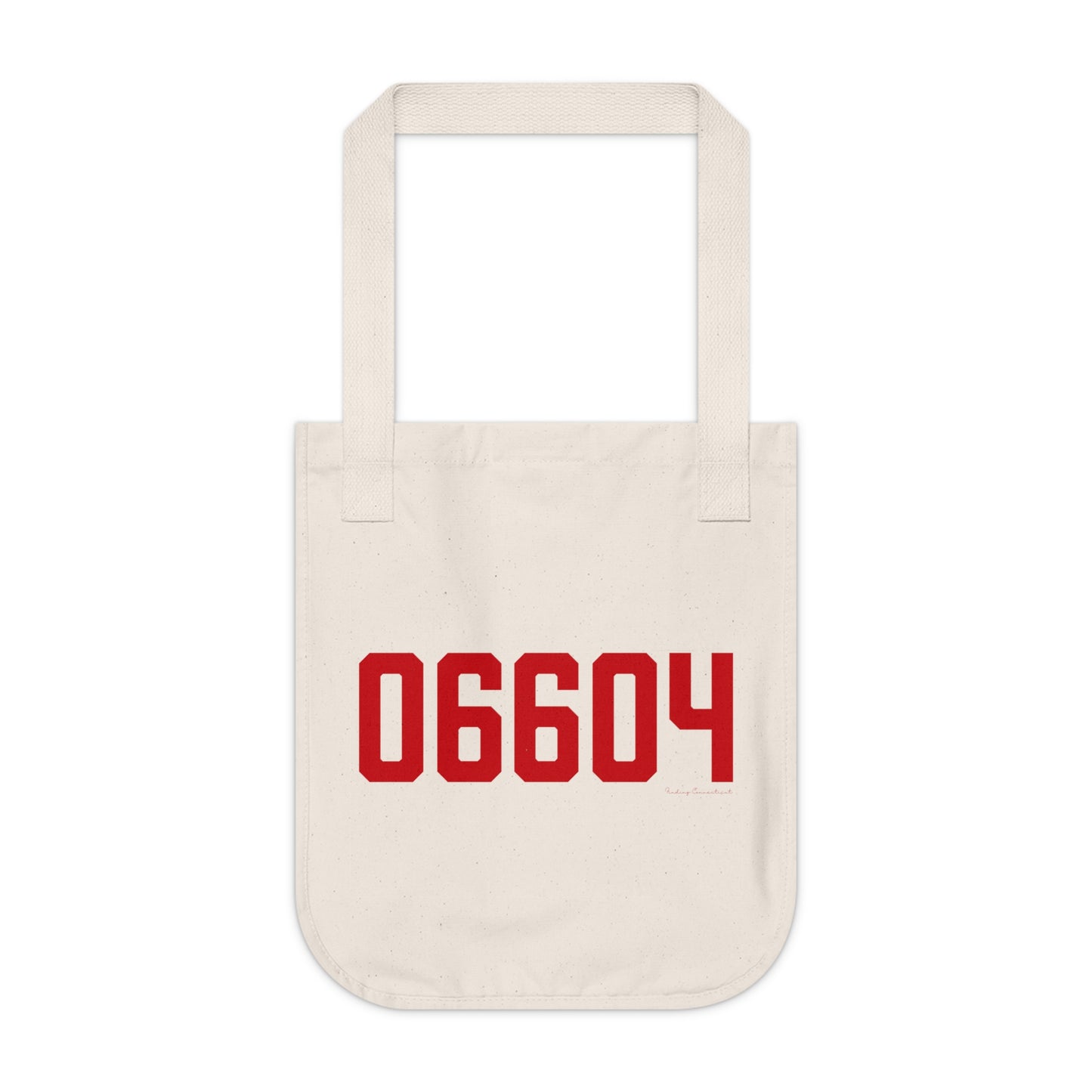 06604 Bridgeport Connecticut Zip Code Organic Canvas Tote Bag