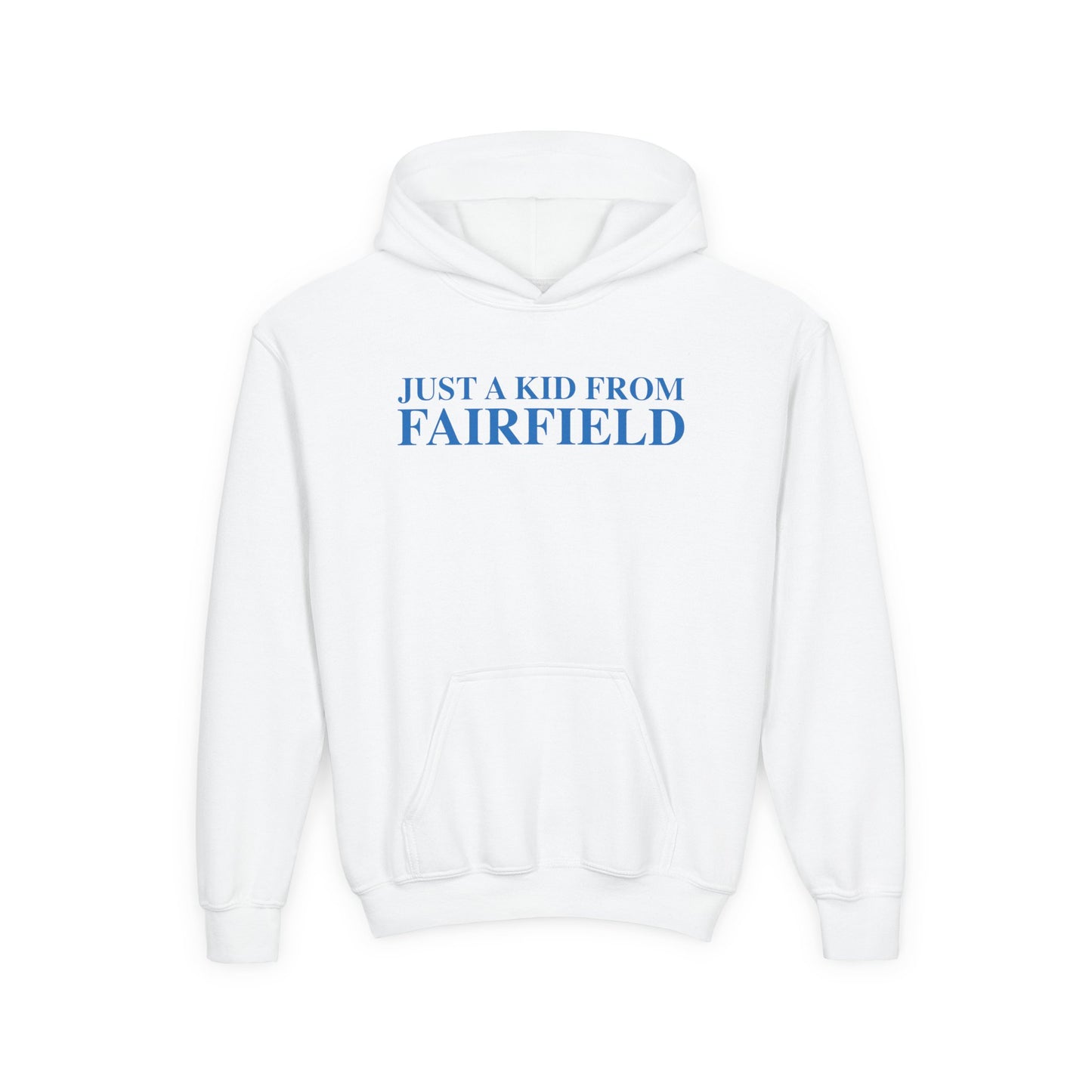 Just a kid from Fairfield Youth Heavy Blend Hooded Sweatshirt